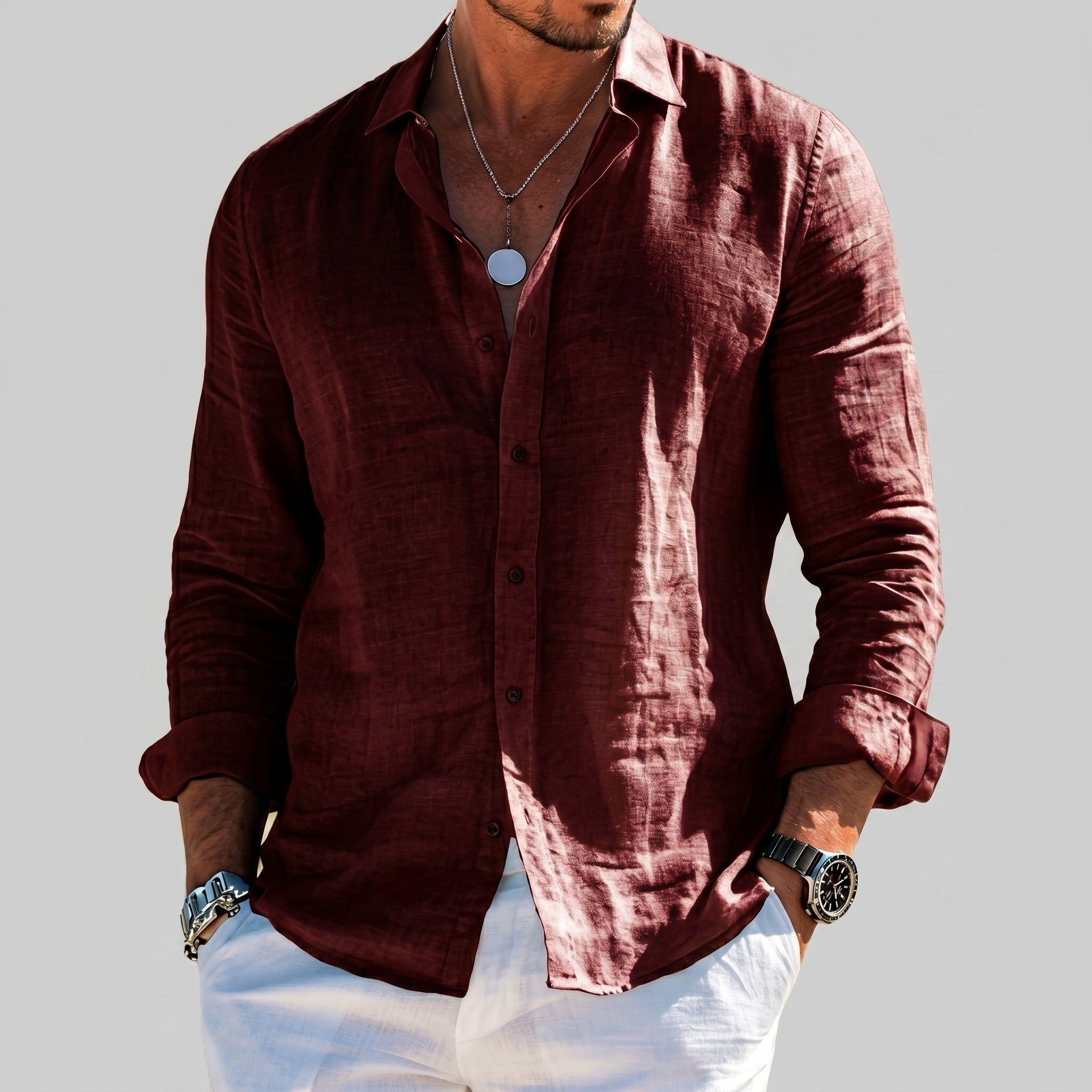 Luca | Camisa de lino elegante y ligera