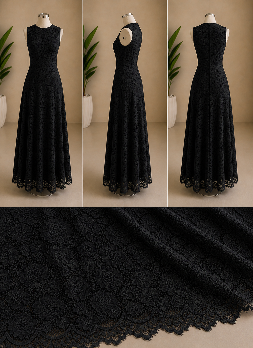 Vestido de princesa negro
