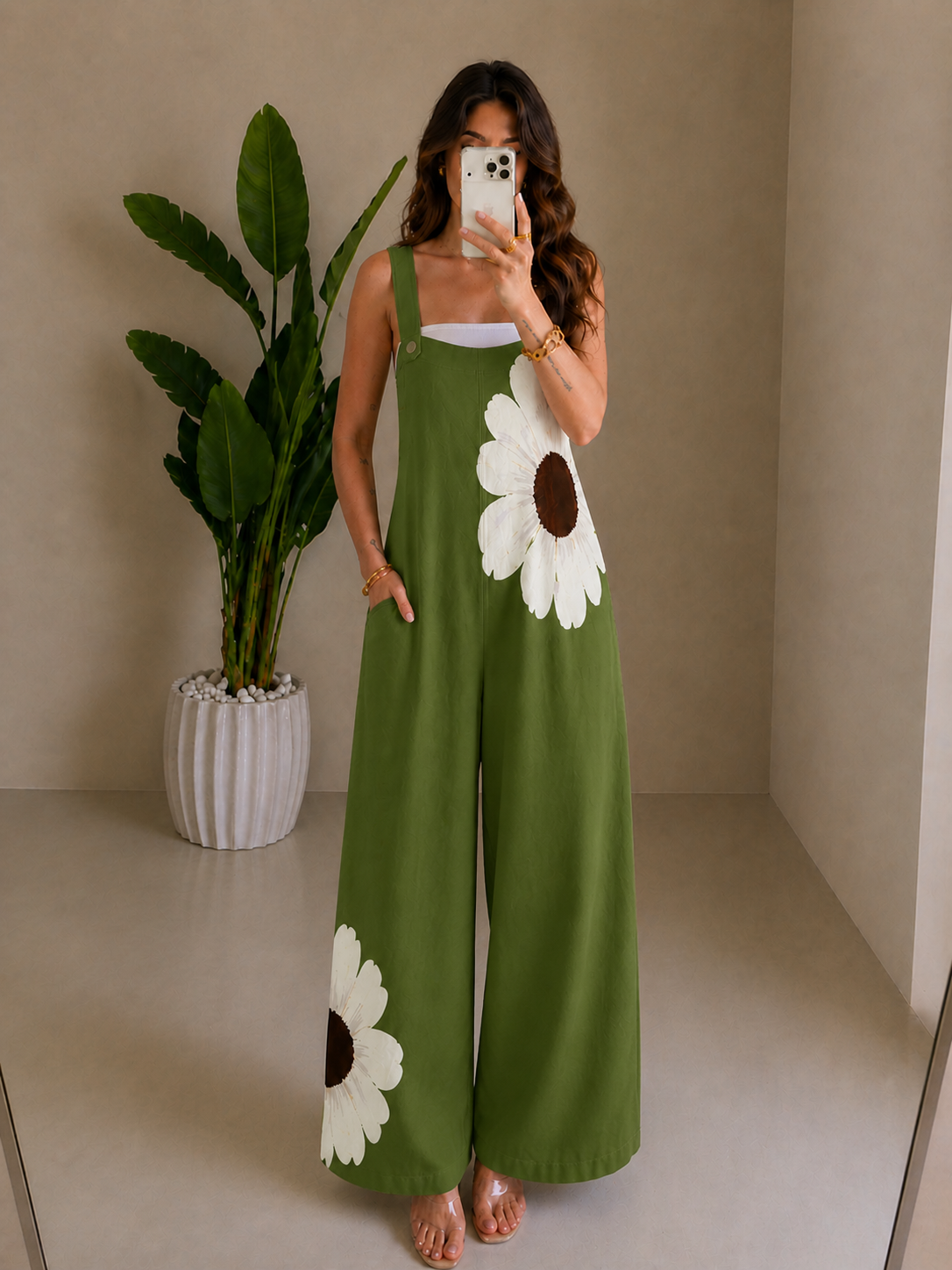 Un cómodo peto estampado