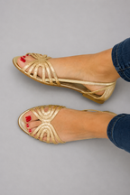 Éléonore™ | Sandalias Doradas Luz de Verano
