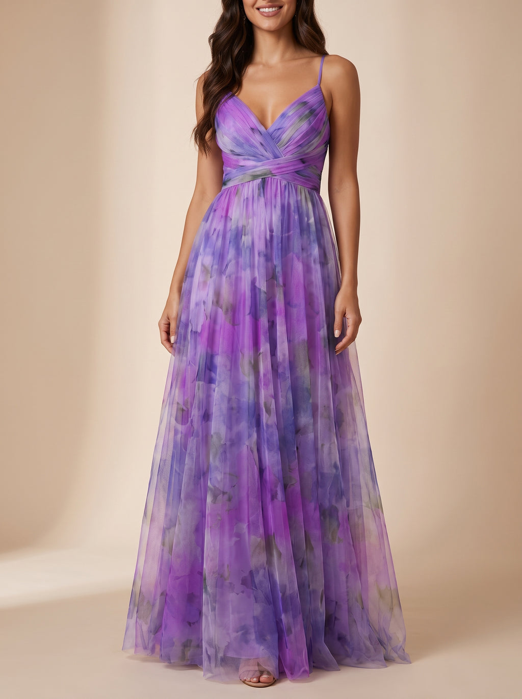 Giselle | Encantador vestido largo con estampado floral