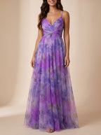 Giselle | Encantador vestido largo con estampado floral