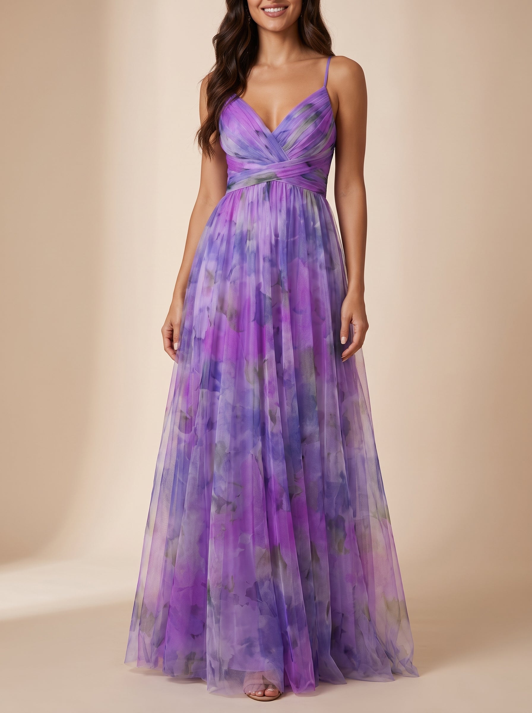 Giselle | Encantador vestido largo con estampado floral