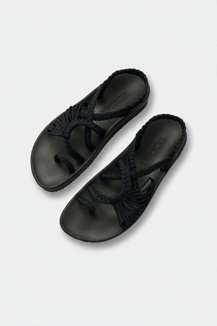 Sandalias Elevadas - Negro