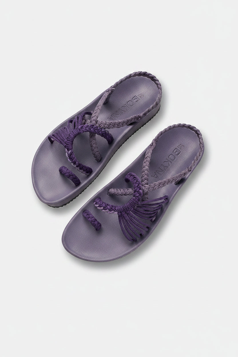 Sandalias Elevadas - Morado