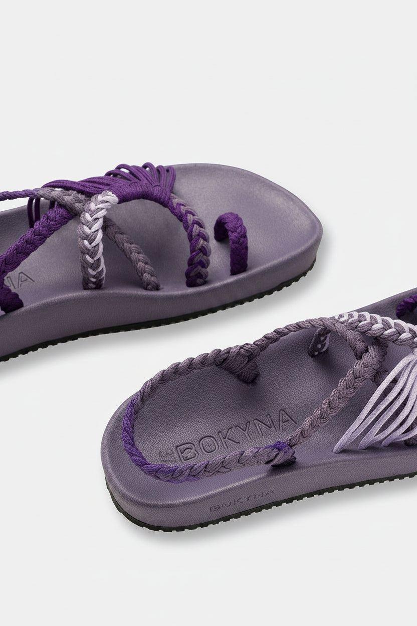 Sandalias Elevadas - Morado