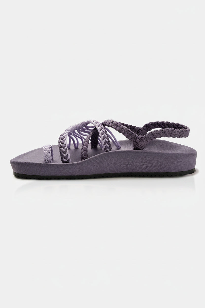 Sandalias Elevadas - Morado