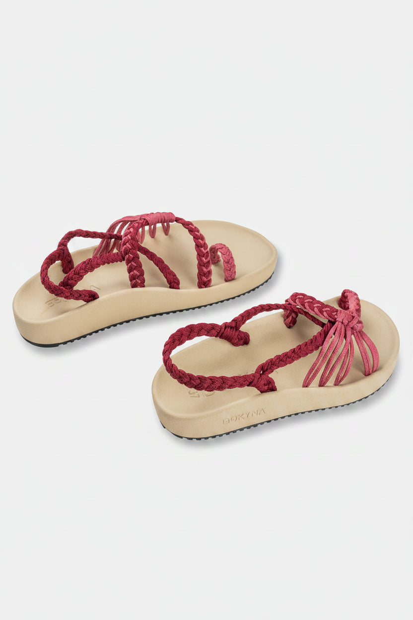 Sandalias Elevadas - Rosa Malva