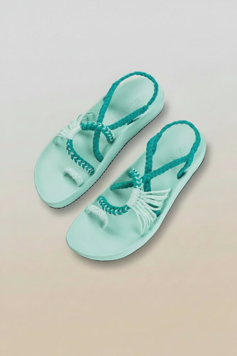Sandalias Elevadas - Menta