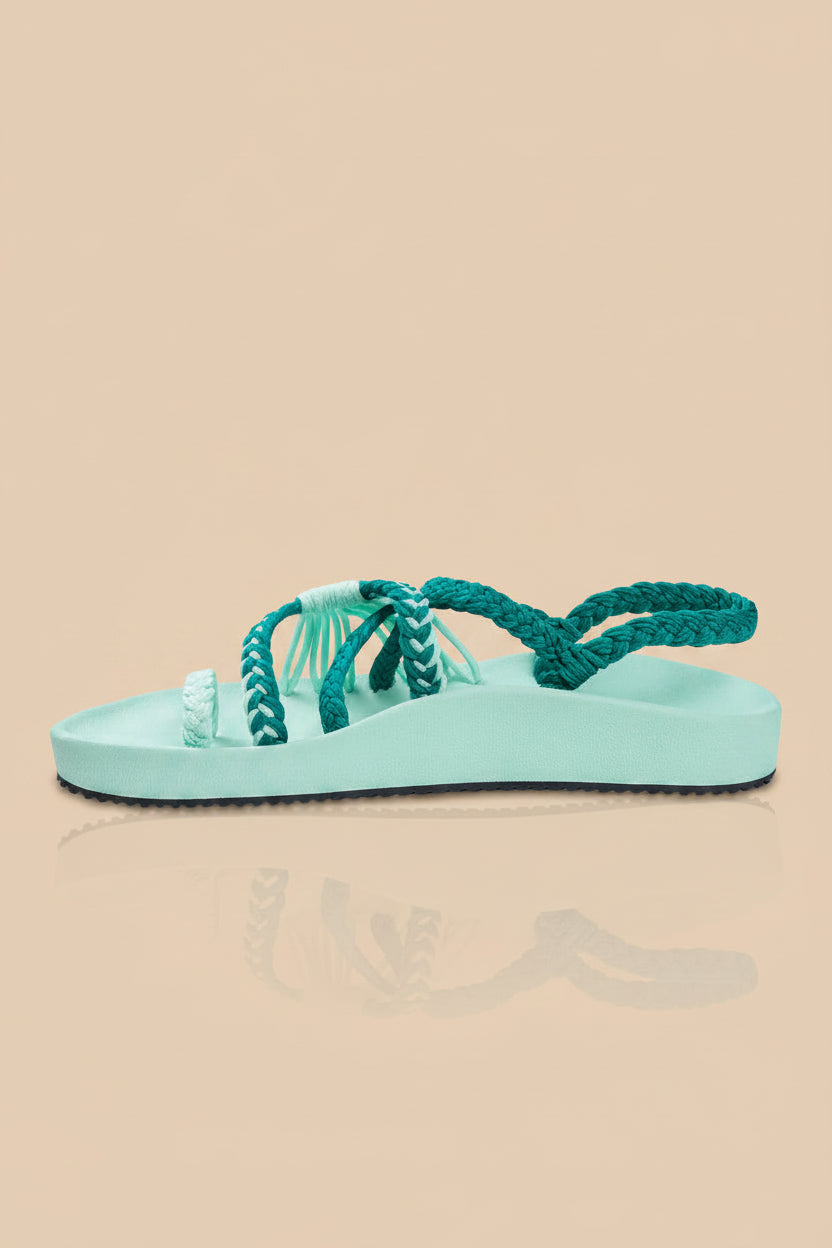 Sandalias Elevadas - Menta