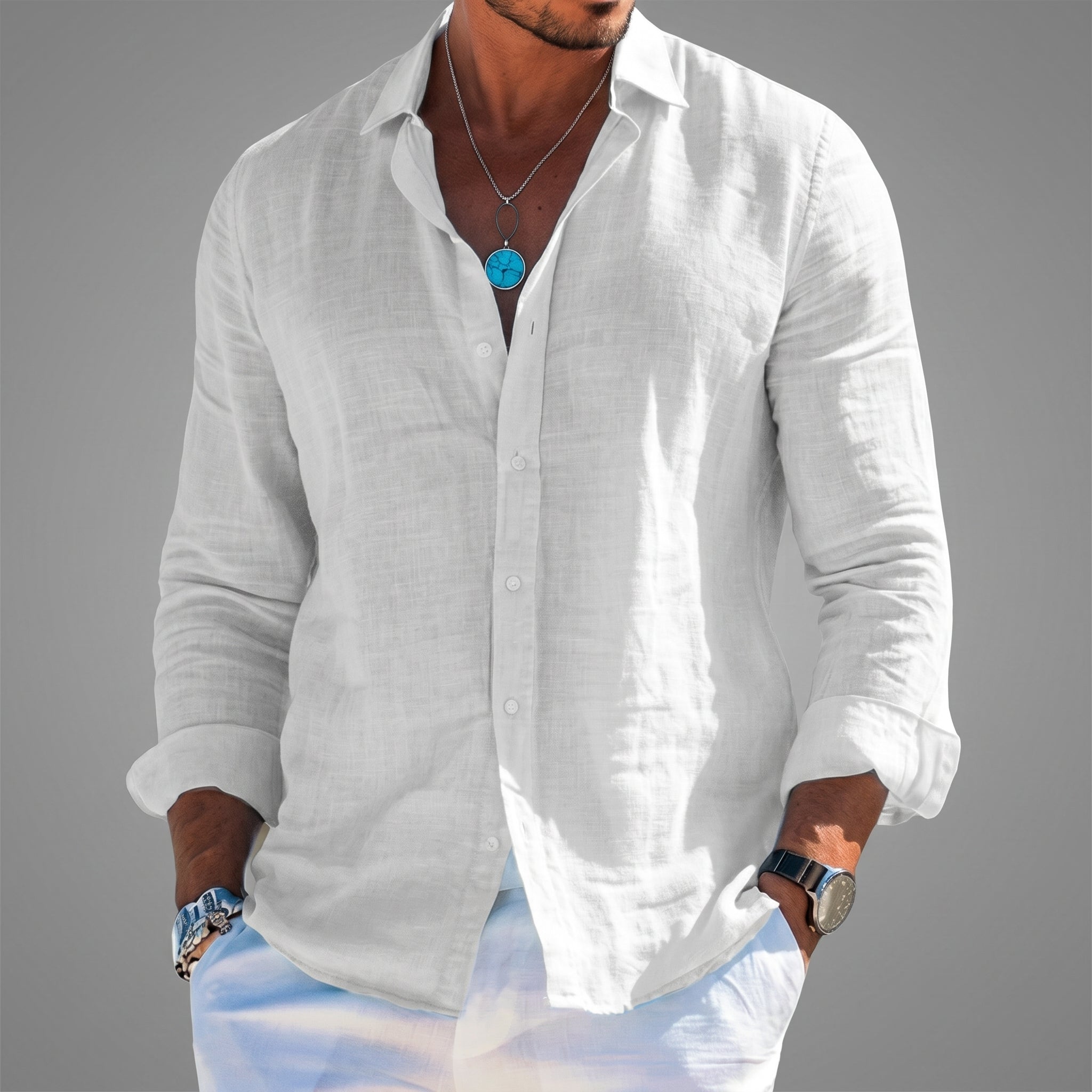 Luca | Camisa de lino elegante y ligera