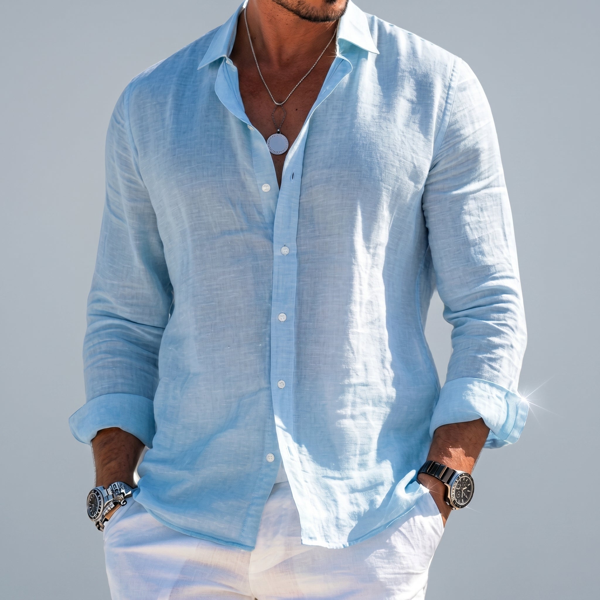 Luca | Camisa de lino elegante y ligera