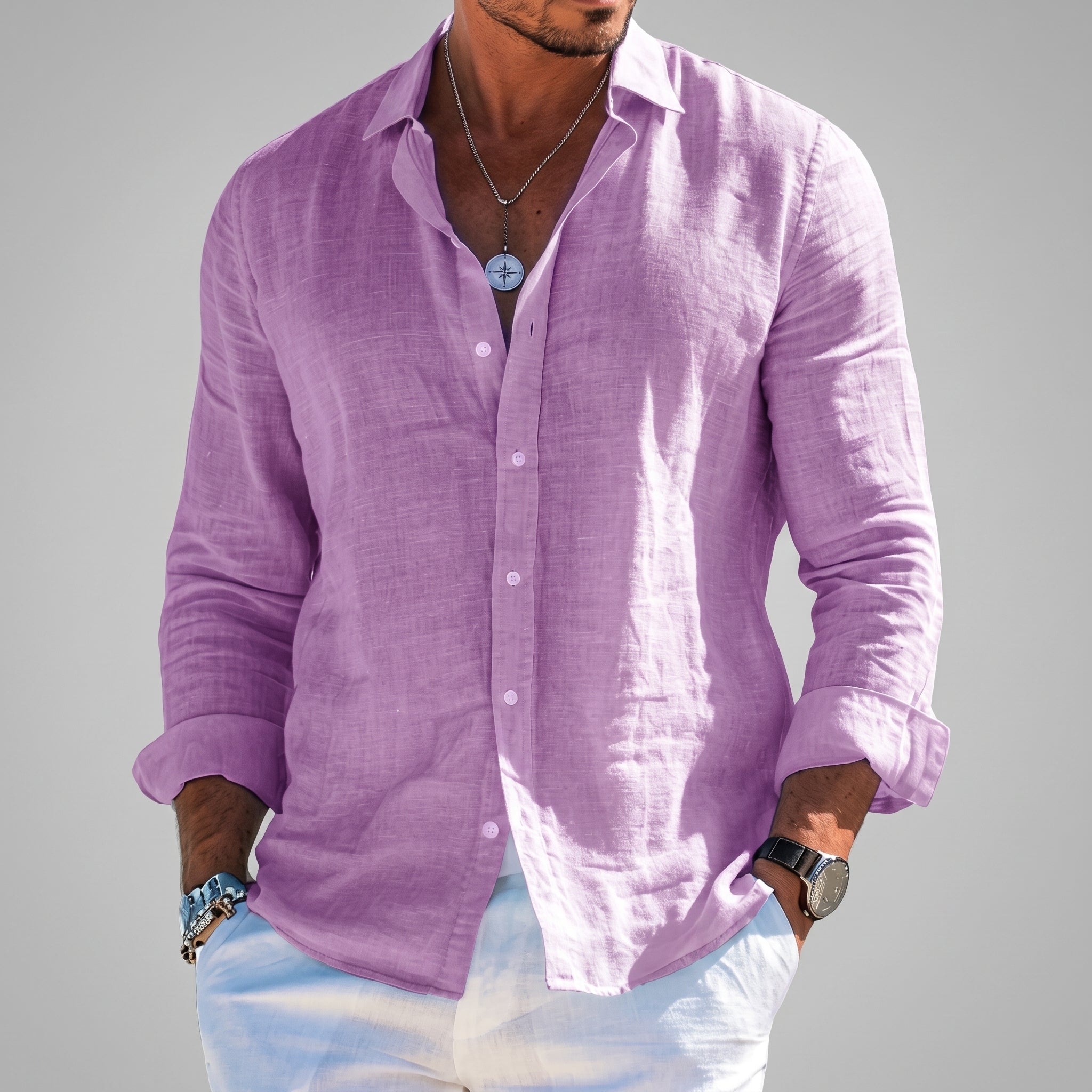 Luca | Camisa de lino elegante y ligera