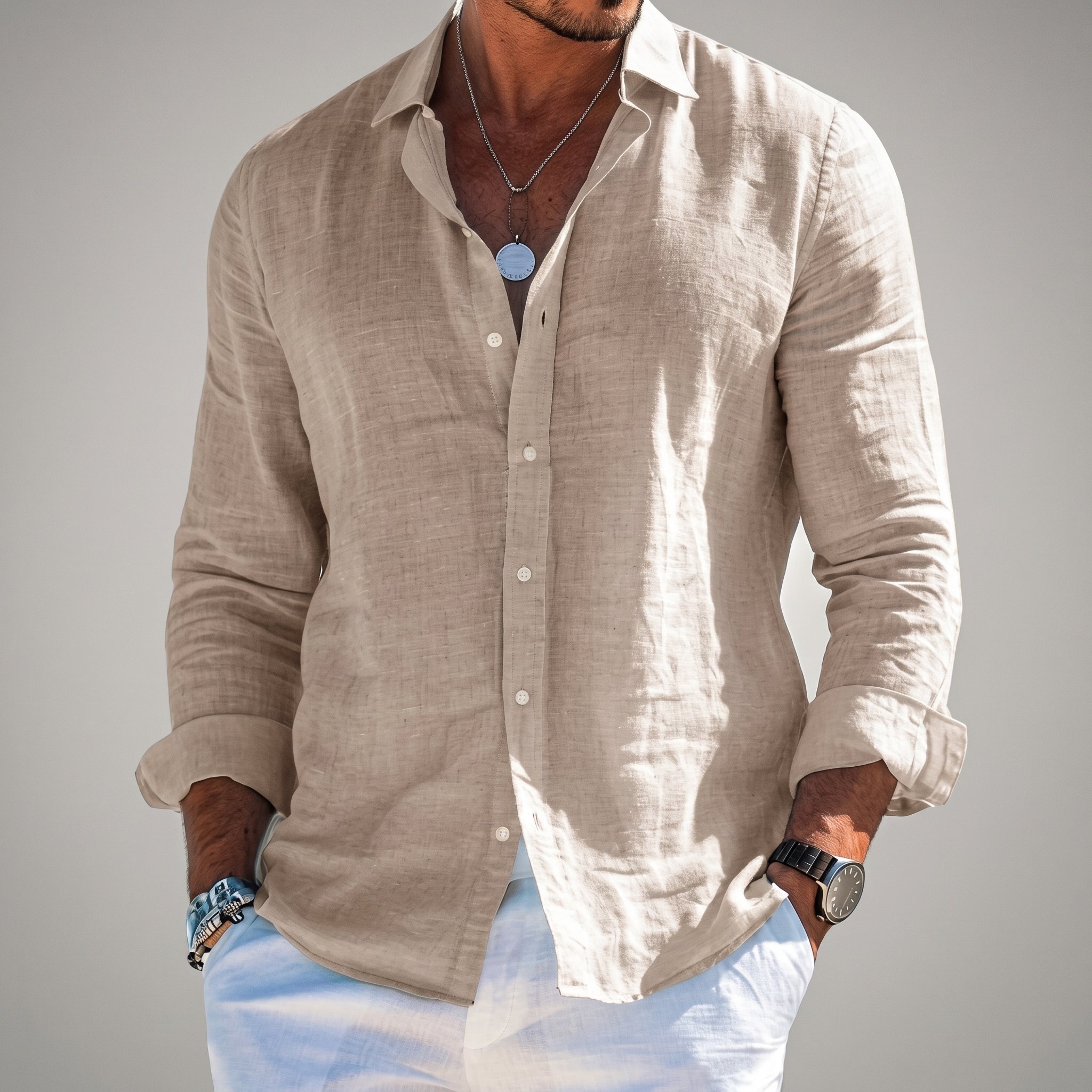 Luca | Camisa de lino elegante y ligera