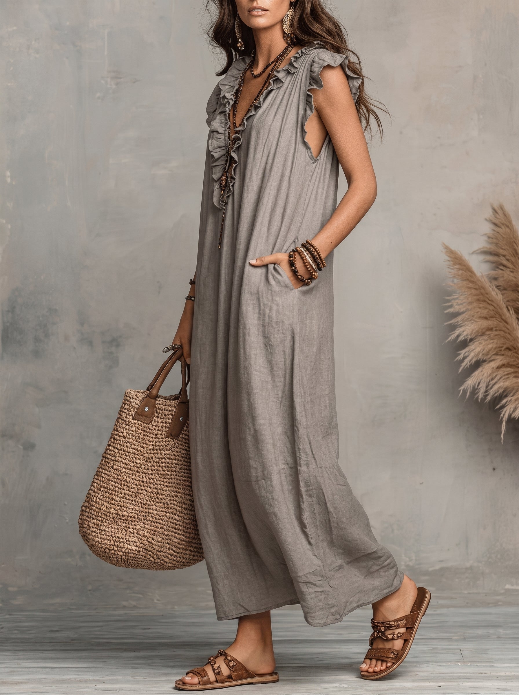 Camélia | Vestido largo de estilo bohemio