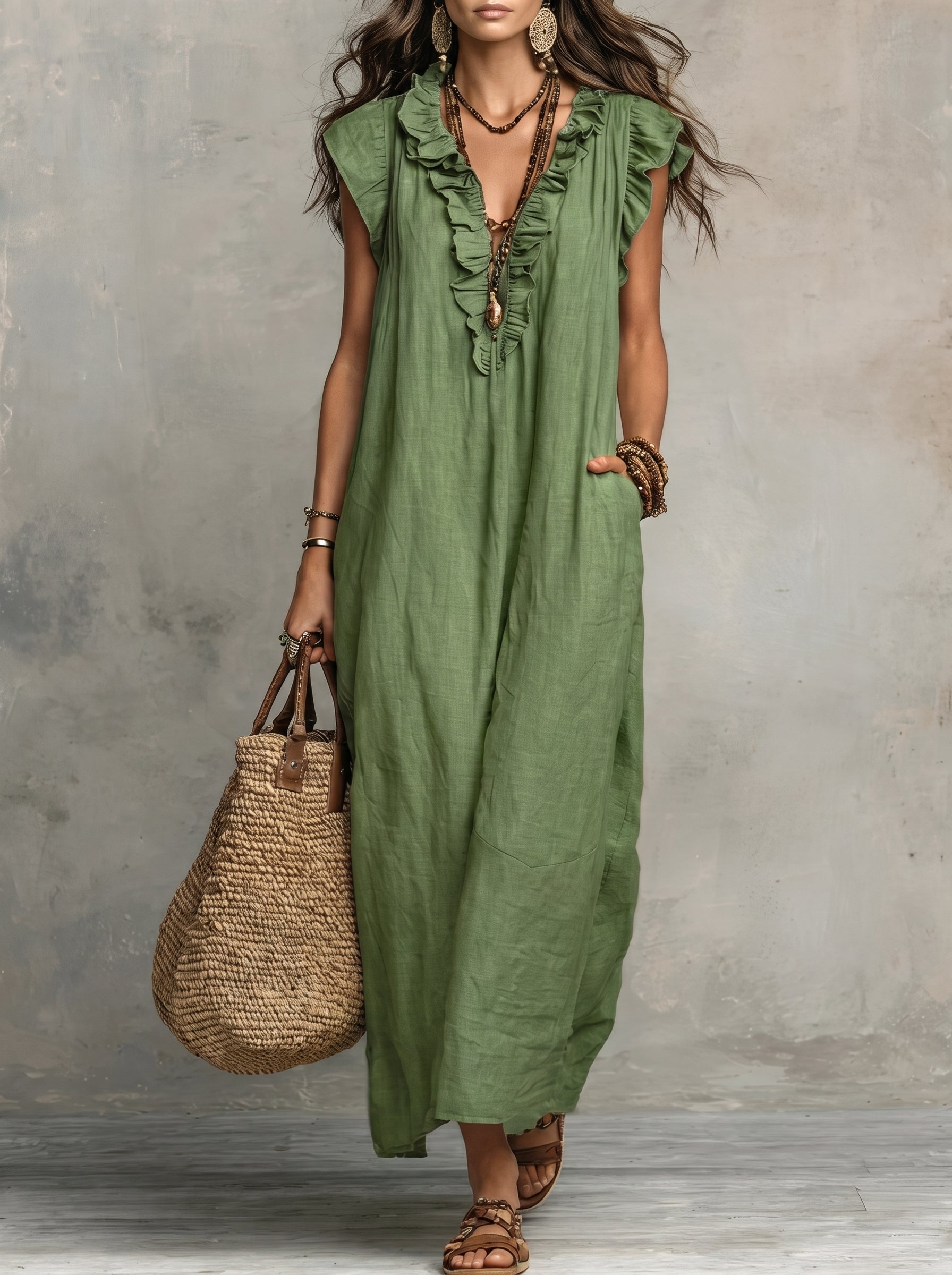Camélia | Vestido largo de estilo bohemio