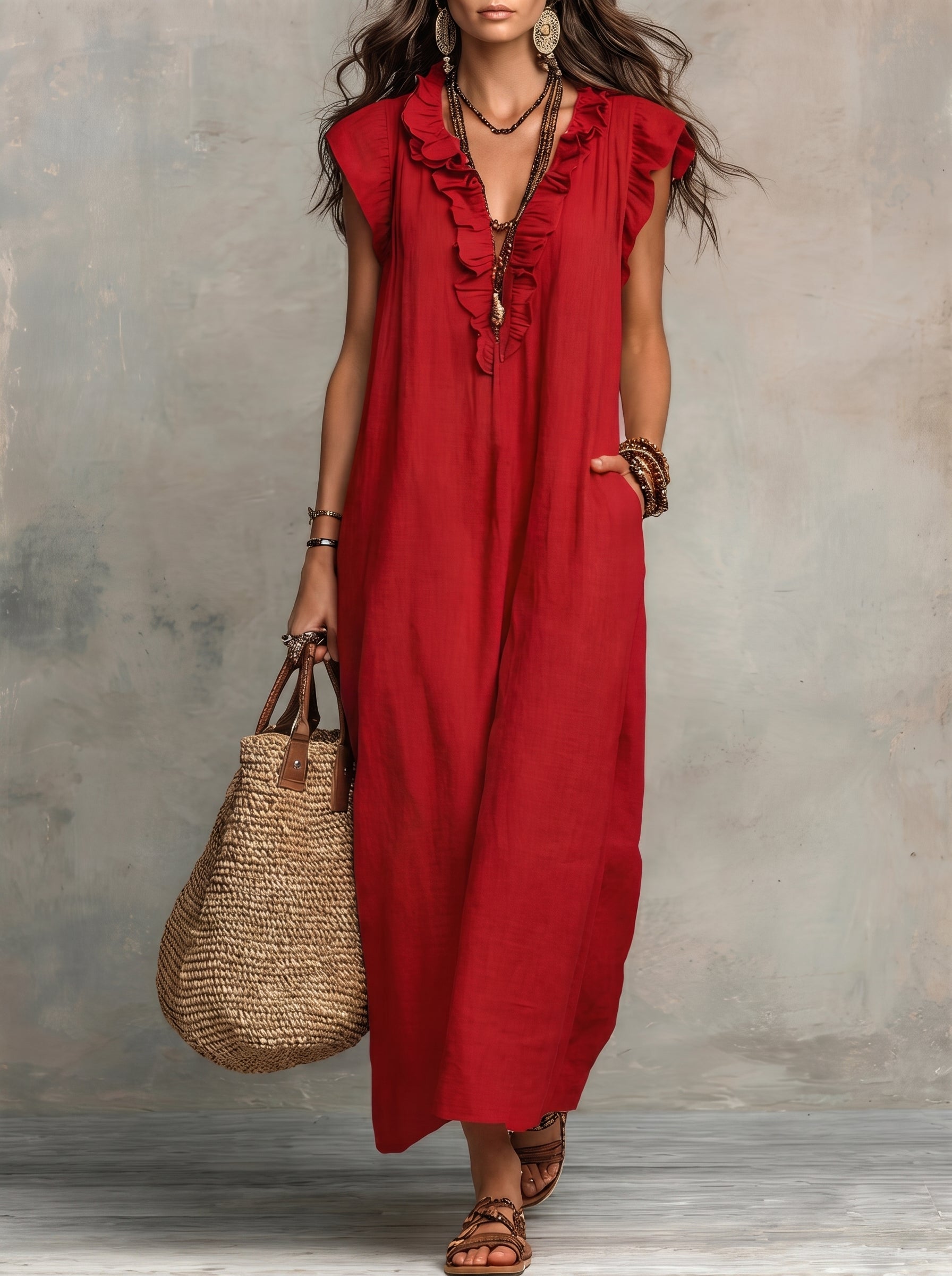 Camélia | Vestido largo de estilo bohemio