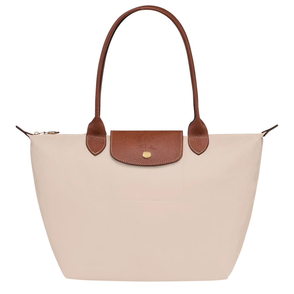Longchamp - Bolso tote con Pliage mediano, color papel