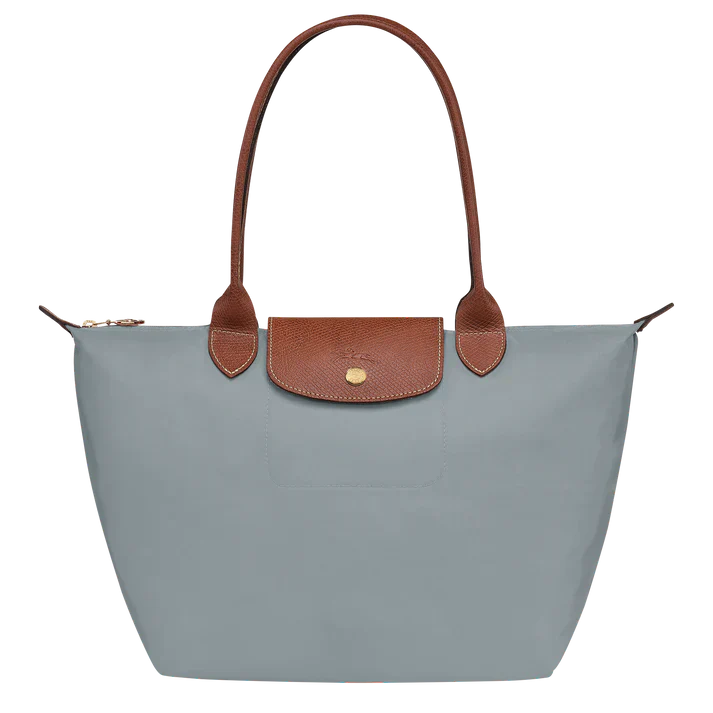 Longchamp - Bolso tote Le Pliage mediano, acero