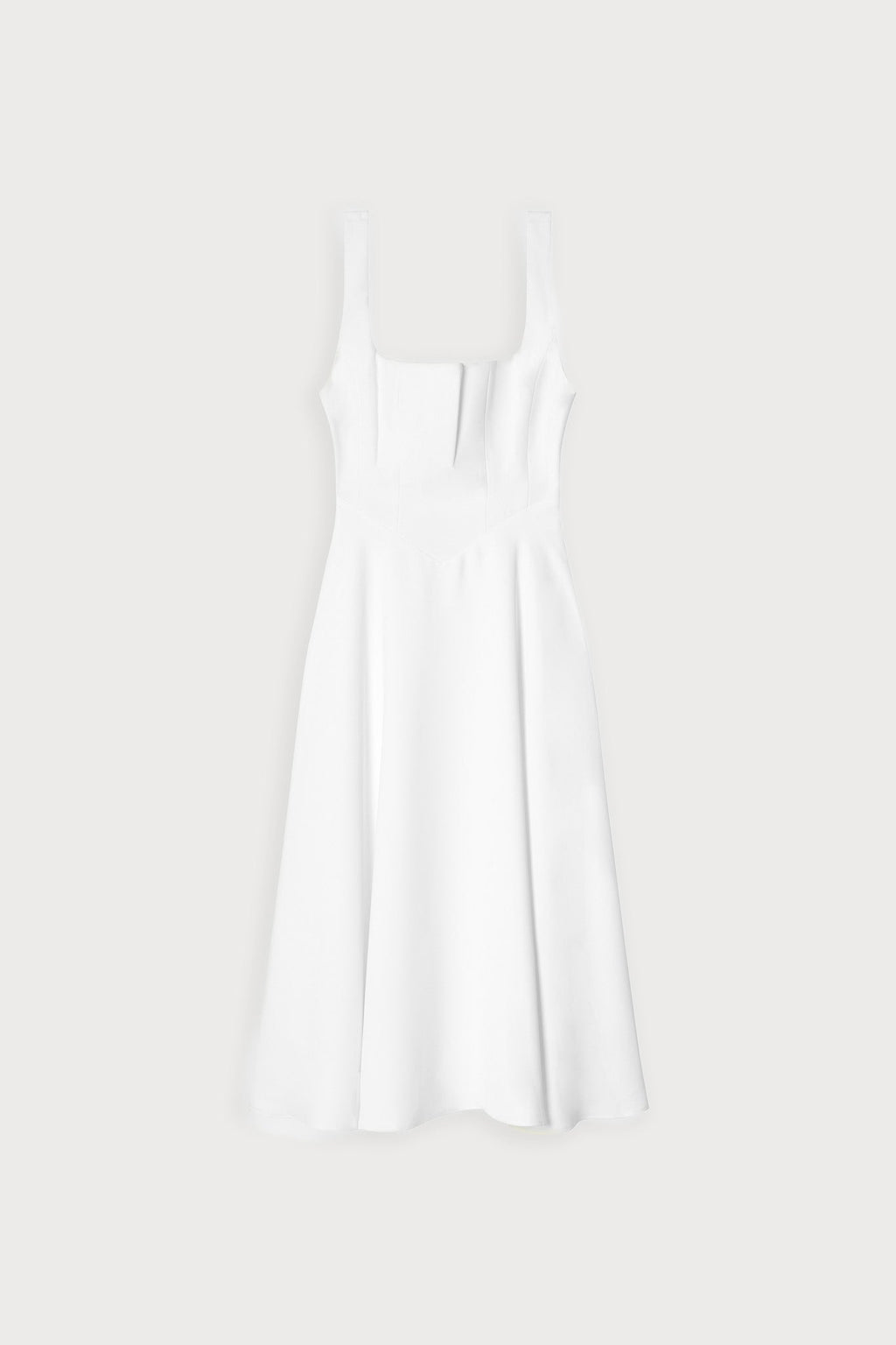 Vestido midi con escote cuadrado
