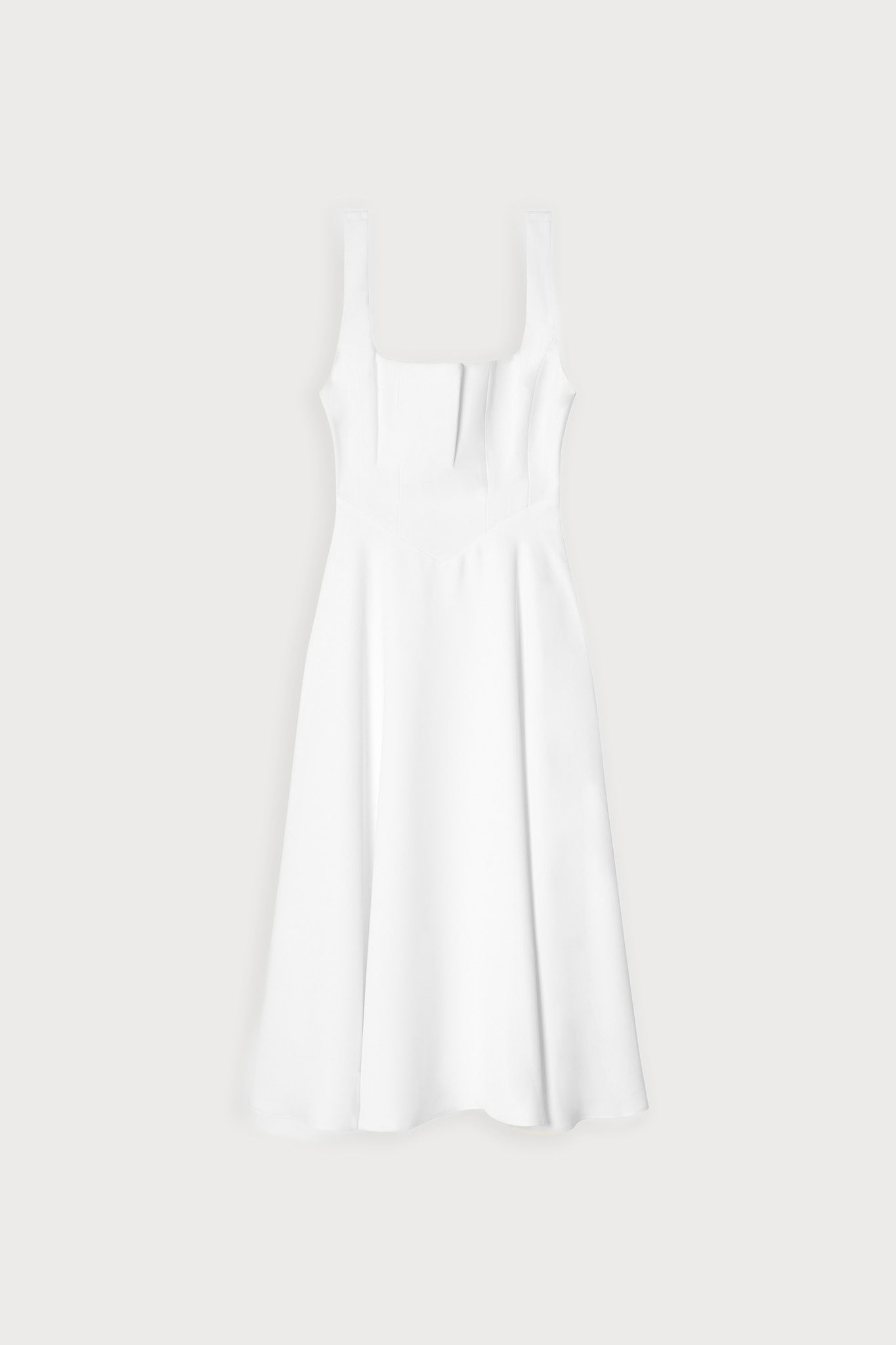 Vestido midi con escote cuadrado
