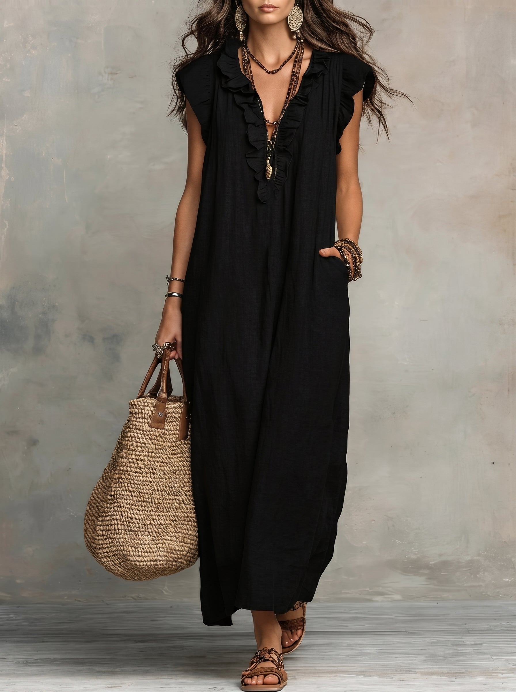 Camélia | Vestido largo de estilo bohemio