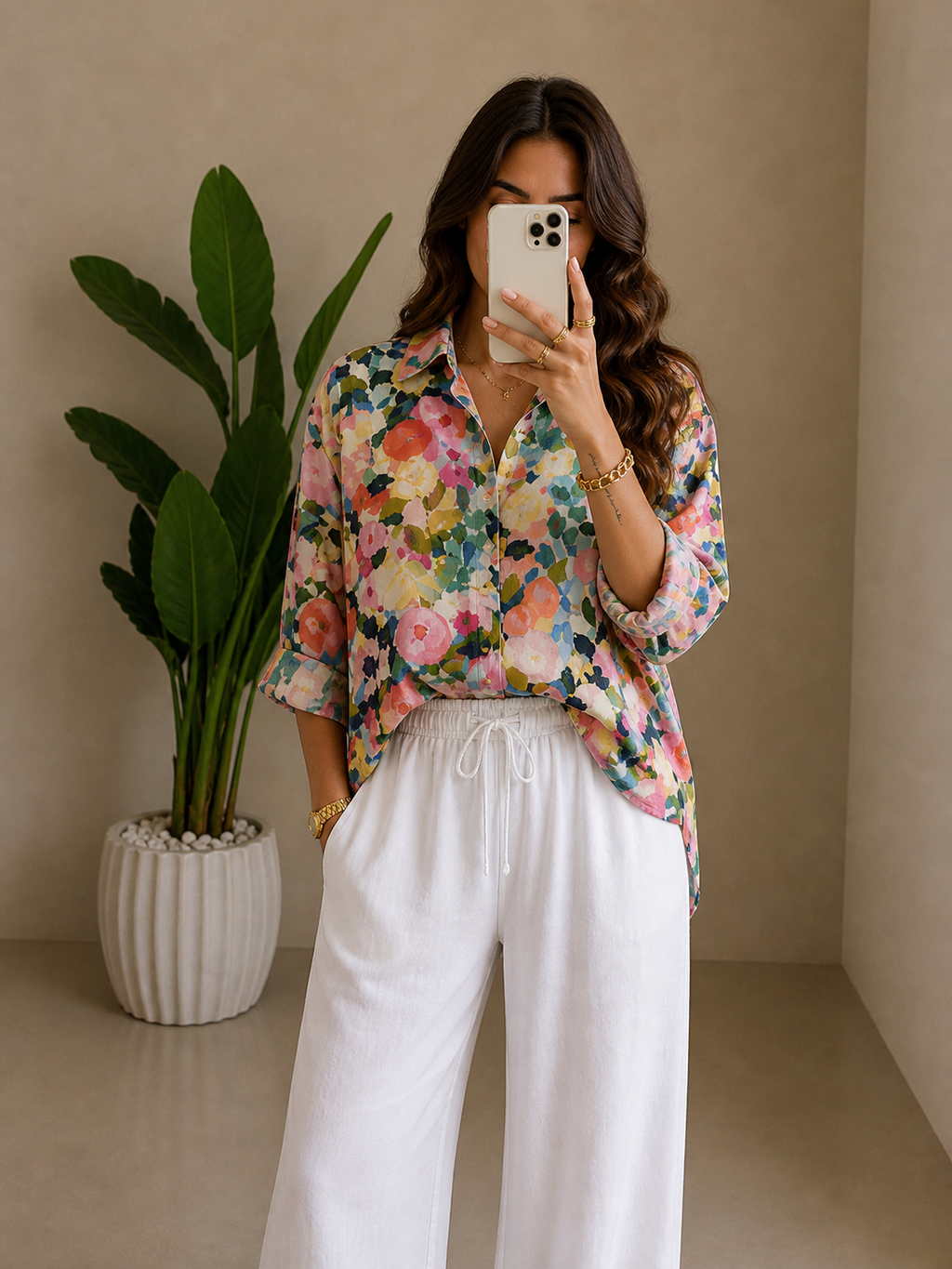 Blusa ligera y colorida con estampado