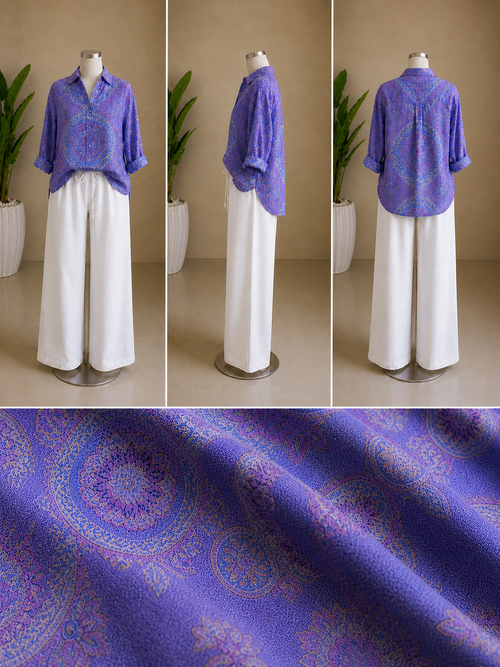 Blusa ligera y colorida con estampado
