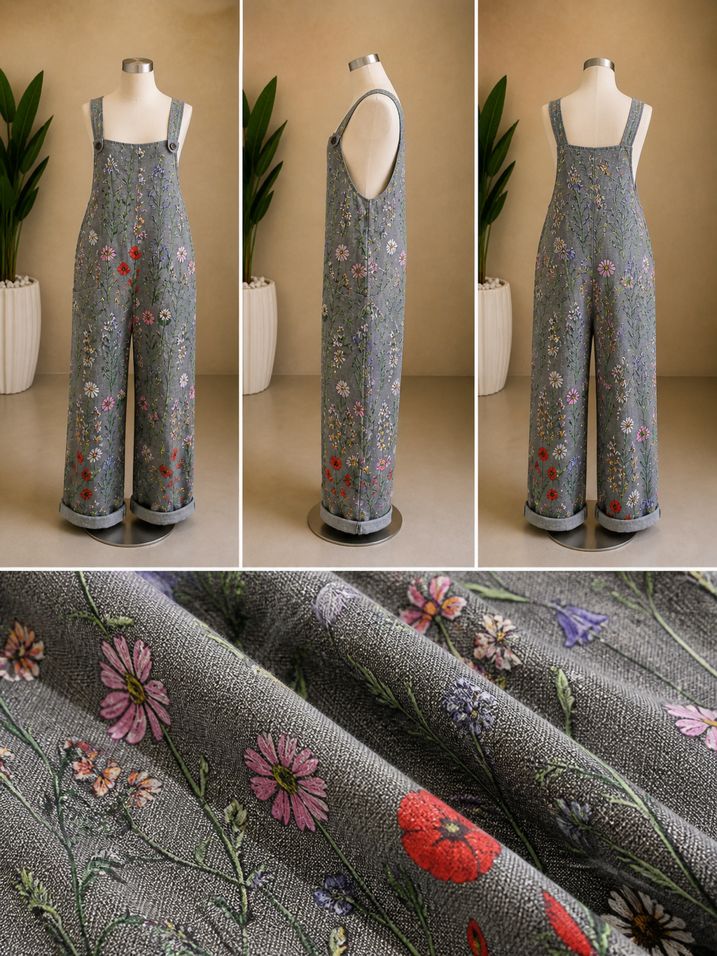 Un cómodo peto estampado
