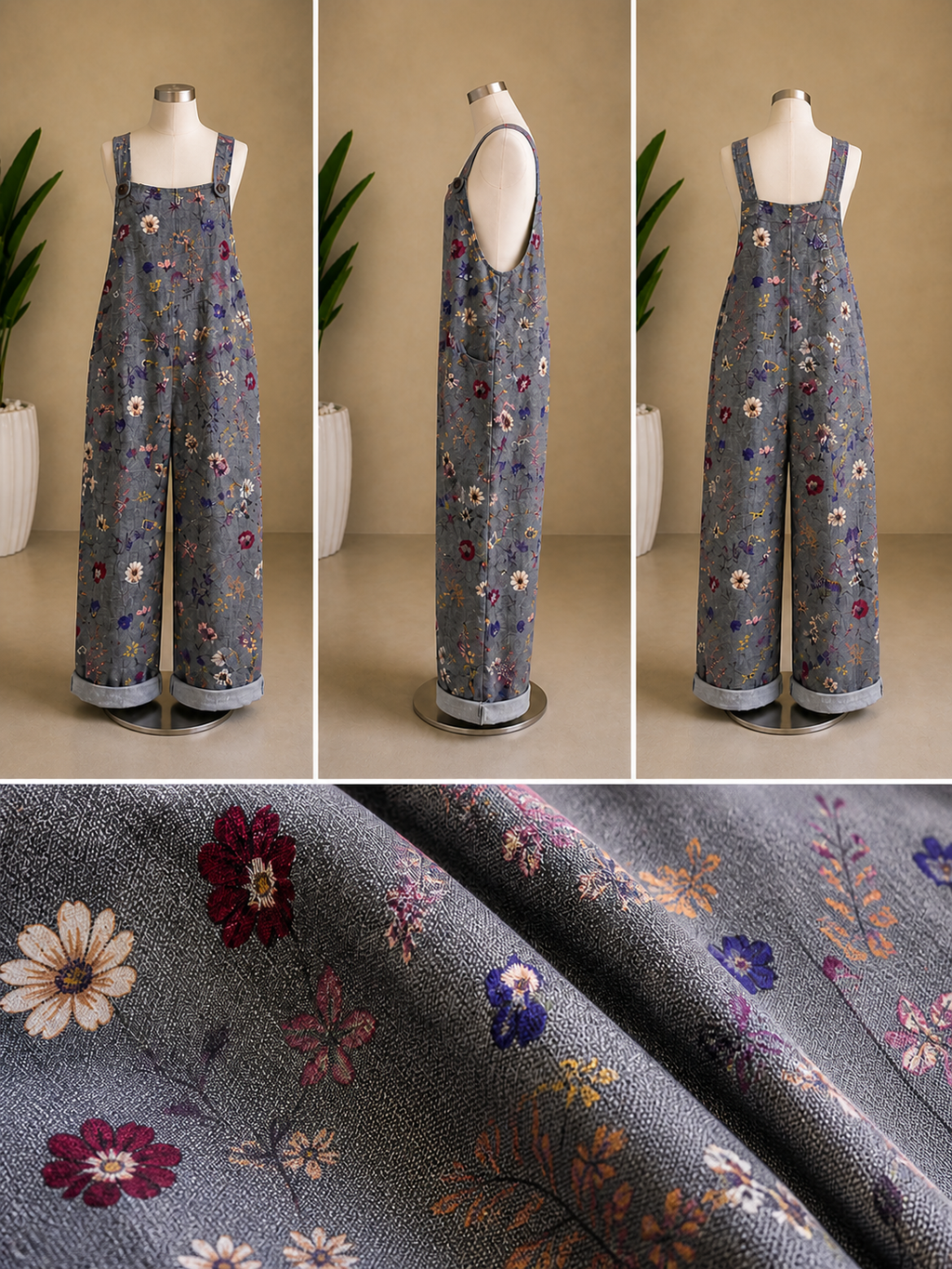 Un cómodo peto estampado