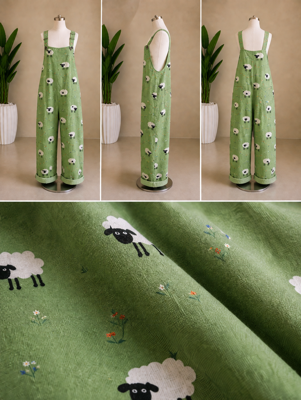 Un cómodo peto estampado