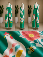 Un cómodo peto estampado
