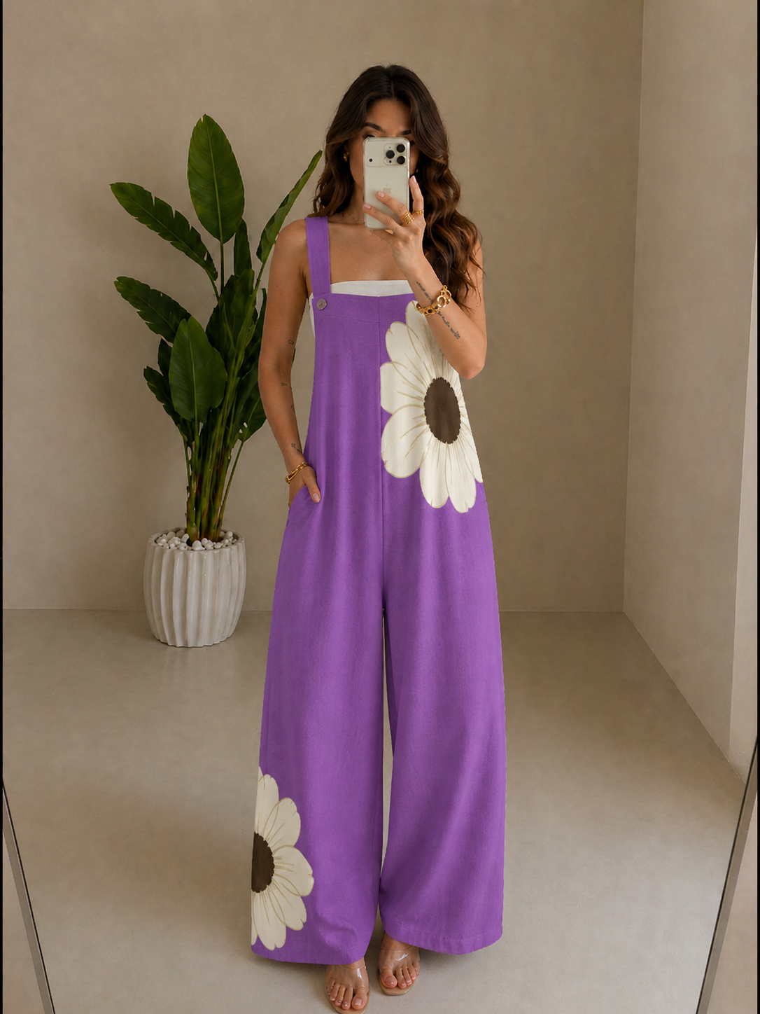 Un cómodo peto estampado