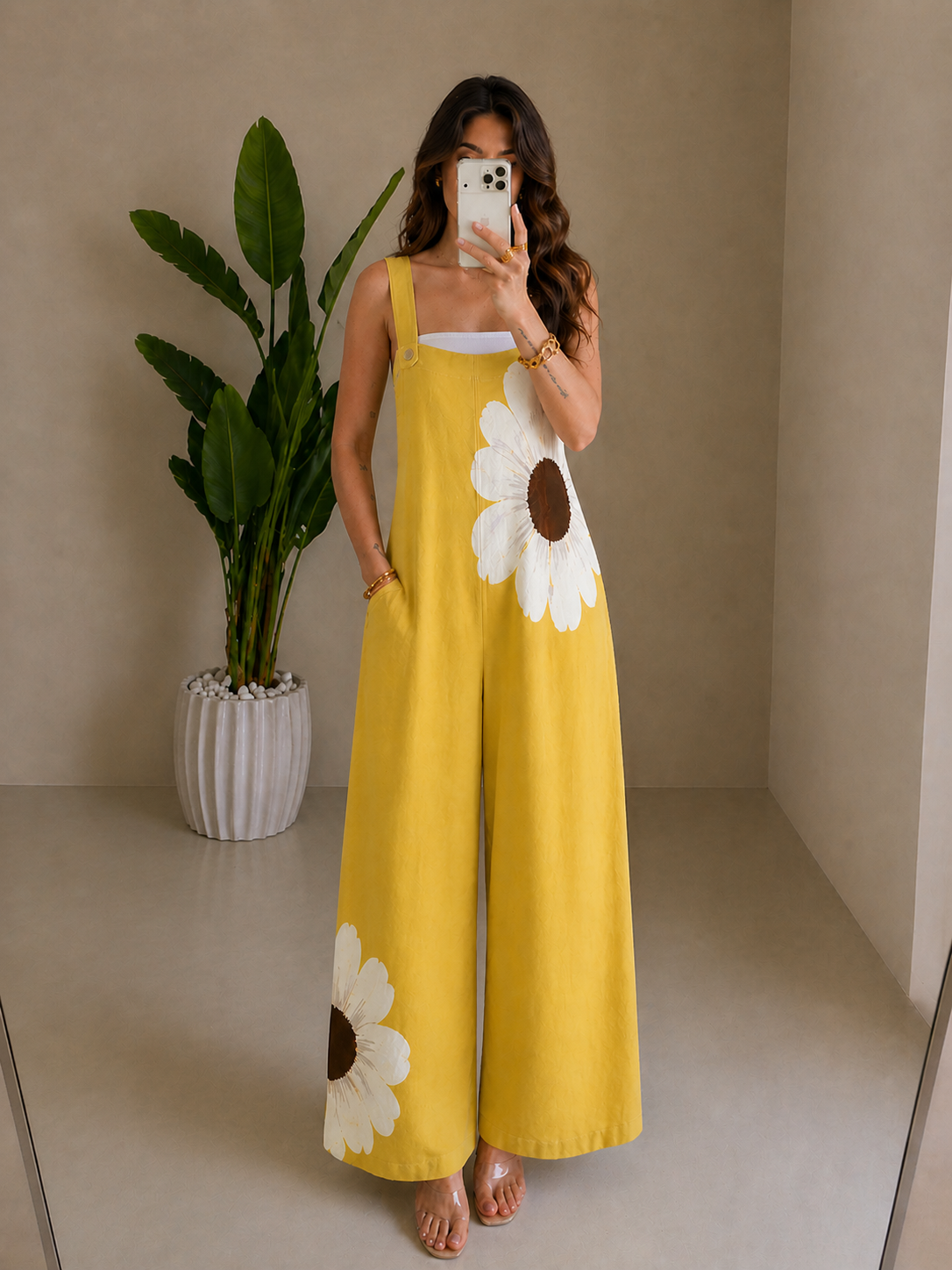 Un cómodo peto estampado