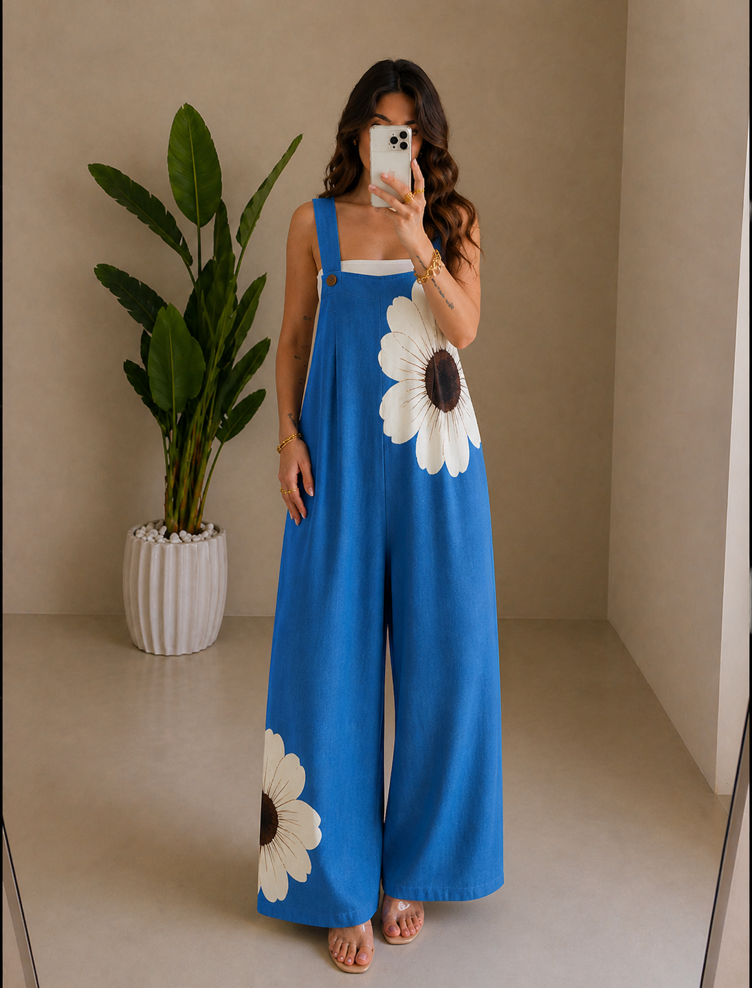 Un cómodo peto estampado