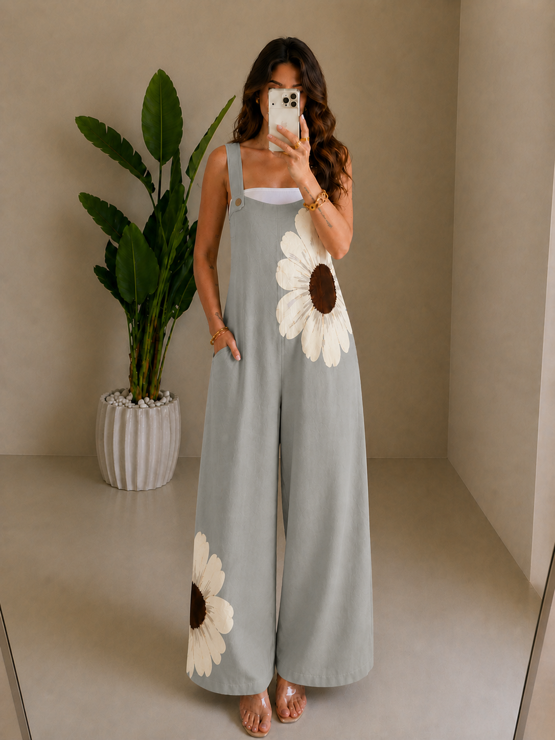 Un cómodo peto estampado