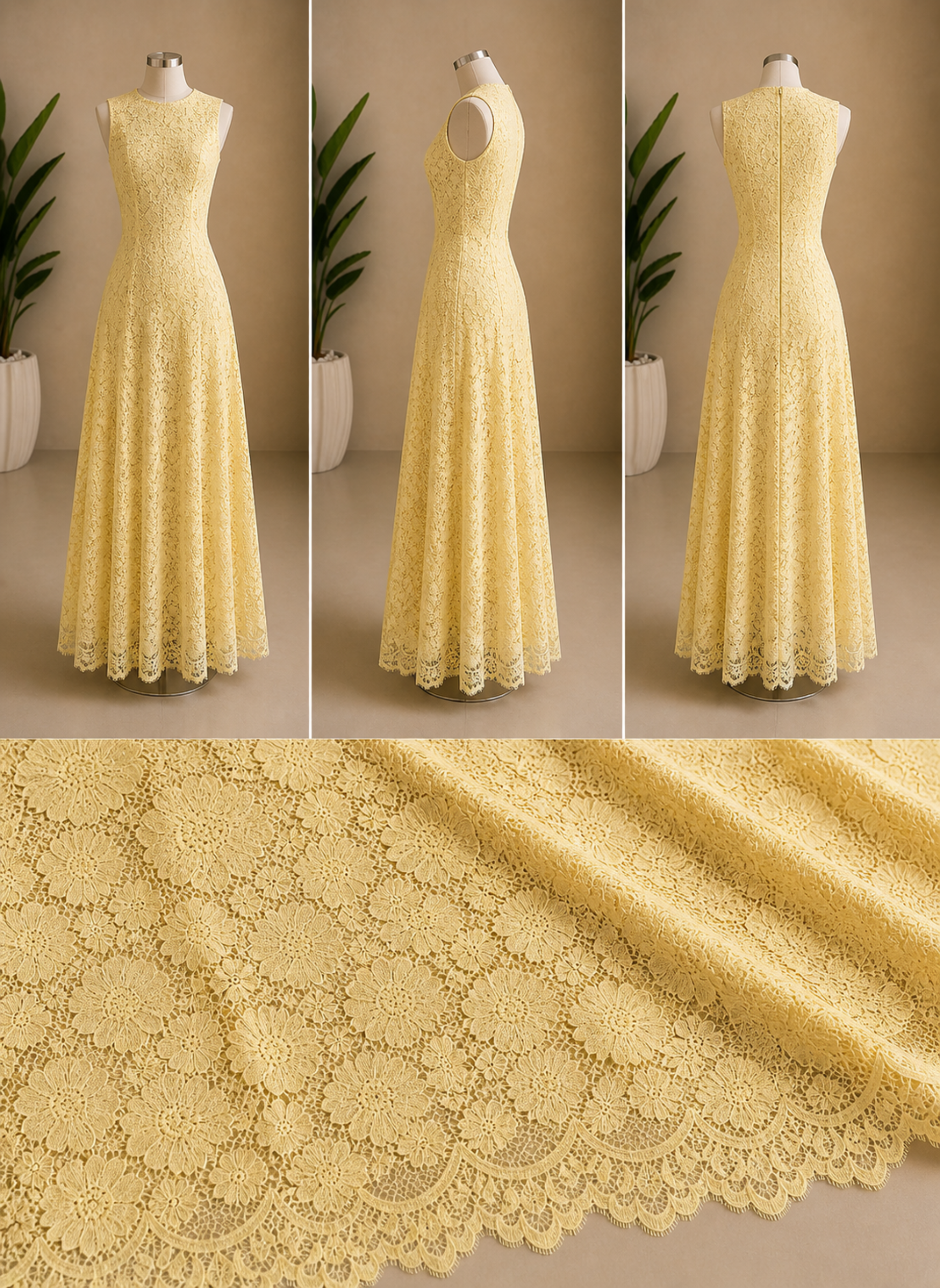 Vestido de princesa amarillo