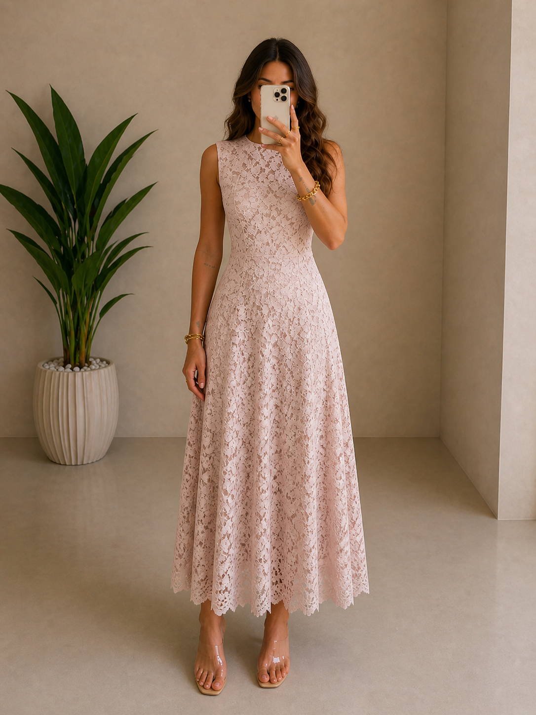 Vestido de princesa rosa
